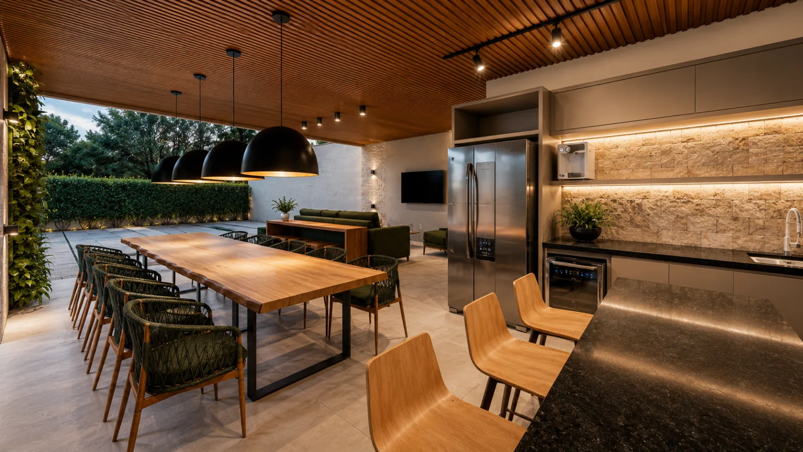 Varanda Gourmet Integrada ao Jardim