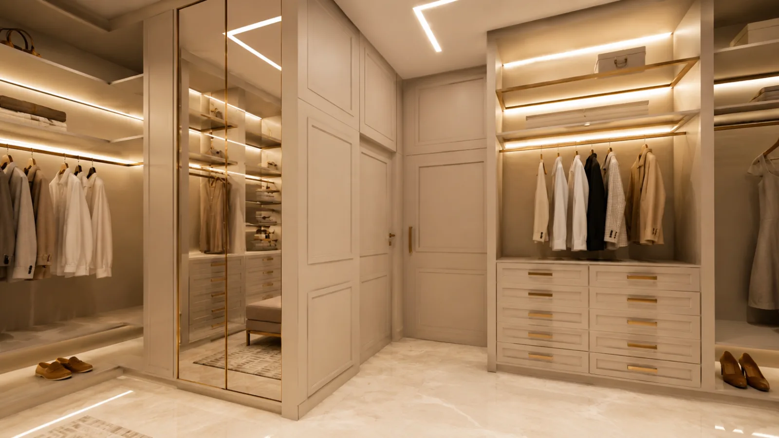 Closet Elegance com Espelhos